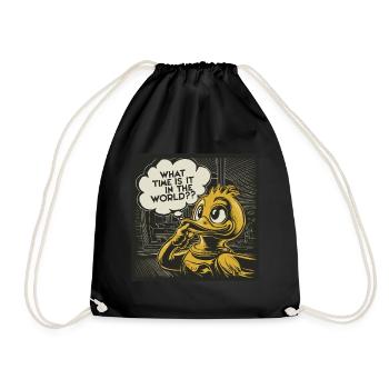 Déclaration réfléchie de canard de canard en plastique jaune - Sac de sport léger - noir - Devant