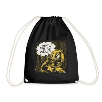 Déclaration réfléchie de canard de canard en plastique jaune - Sac de sport léger - noir - Devant