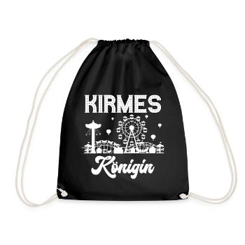 Kirmes Königin Jahrmarkt Rummel Volksfest - Turnbeutel - Schwarz - Vorne