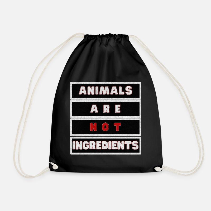 Animals Are Not Ingredients Grunge - Turnbeutel - Schwarz