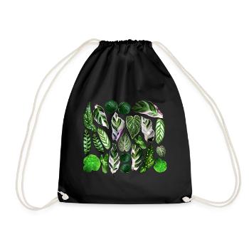 Feuilles vertes - Sac de sport léger - noir - Devant