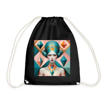 Celestia, Digital Painting - Drawstring Bag - black - Front