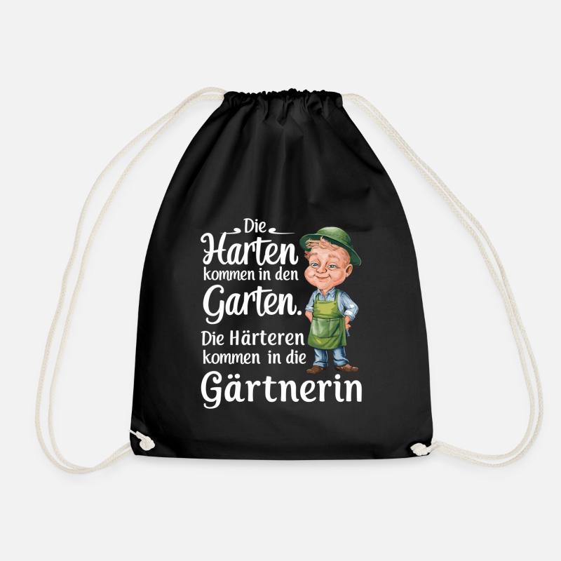 Die Harten kommen in den Garten - Gärtnermotiv - Turnbeutel - Schwarz