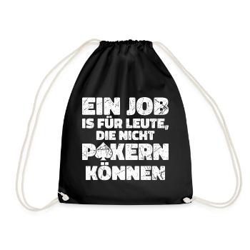Joueurs professionnels Poker Gamblers Casino Déclaration - Sac de sport léger - noir - Devant