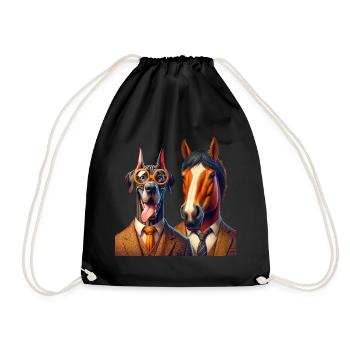 Dapper Duo Eleganz - Turnbeutel - Schwarz - Vorne