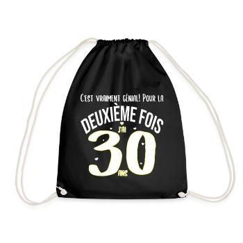 Anniversaire 60 ans 60 année d'âge cadeau - Sac de sport léger - noir - Devant