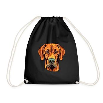 Rhodesian Ridgeback chien race aquarelle dessin animé K - Sac de sport léger - noir - Devant