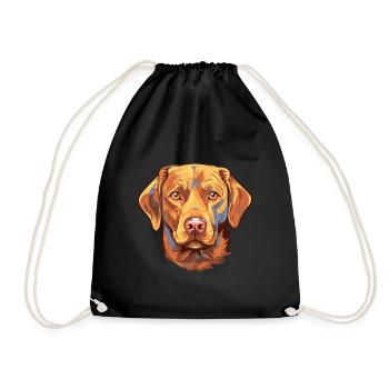 Chesapeake Bay Retriever Hunderasse Aquarellwagen - Turnbeutel - Schwarz - Vorne