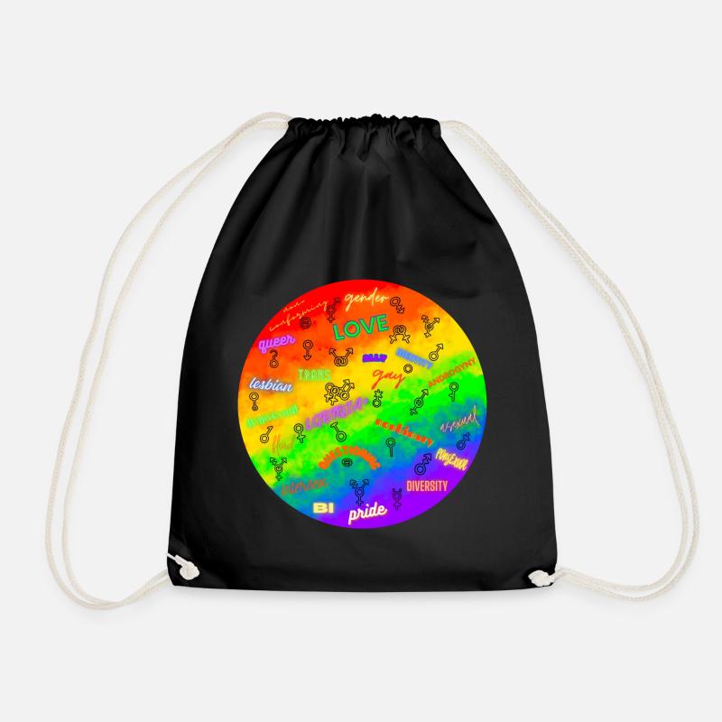 LGBTQIA+ Pride Design - Turnbeutel - Schwarz