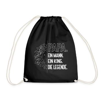 Papa King – Fort Père Lion Design - Sac de sport léger - noir - Devant