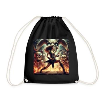 Heavy metal concert in hell - Drawstring Bag - black - Front