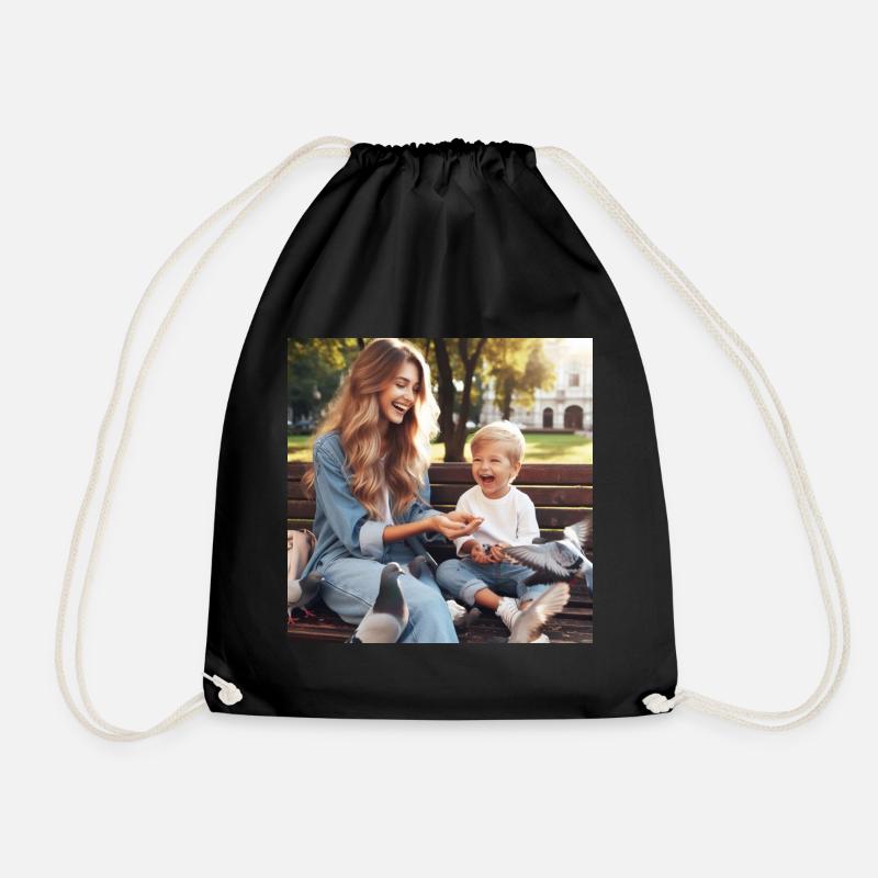Mère et fils - Sac de sport léger - noir