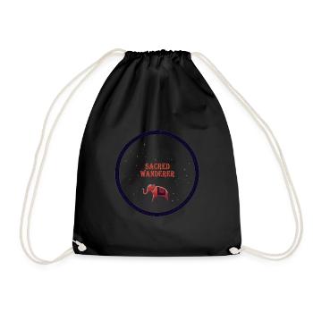 Sacred Elephant Odyssey - Drawstring Bag - black - Front