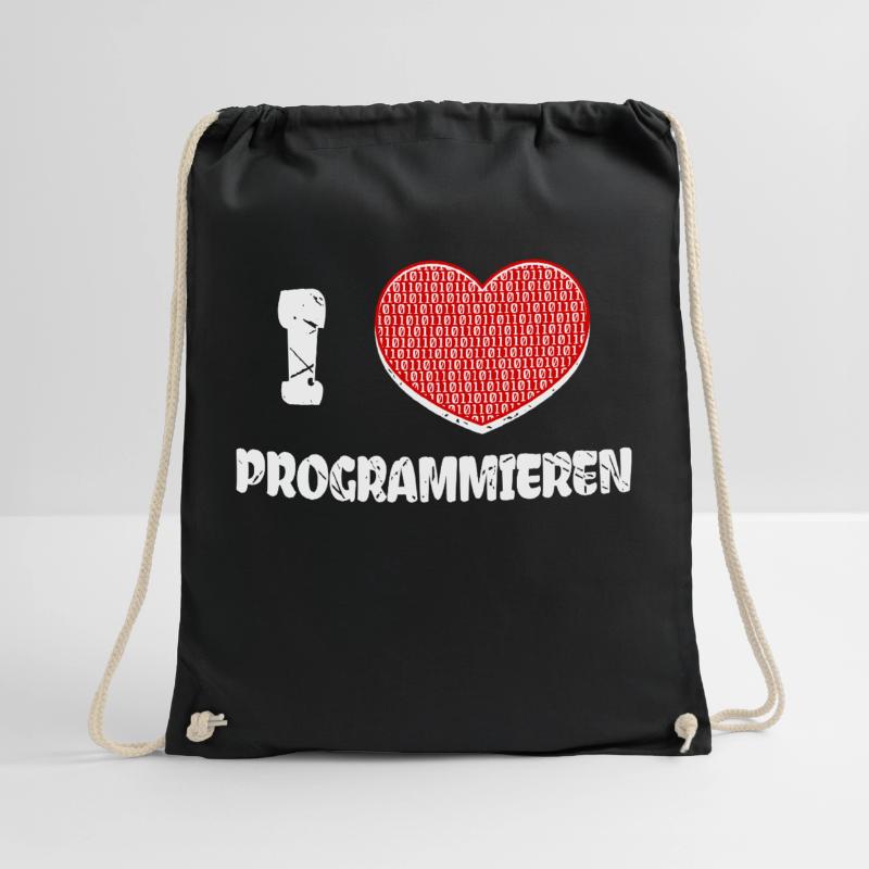 Developer Herz Programmierer Statement Informatik Turnbeutel