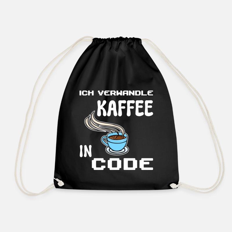 Developer Computerfreak Statement Coden Skripting - Turnbeutel - Schwarz
