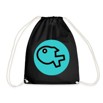 little fish - Drawstring Bag - black - Front
