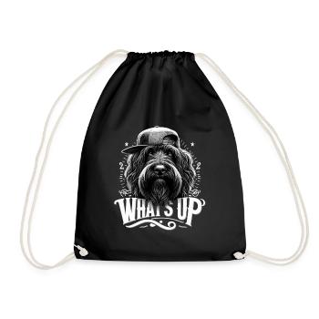 Schapendoes What’s Up Gangsta Cool Dog Gift - Sac de sport léger - noir - Devant