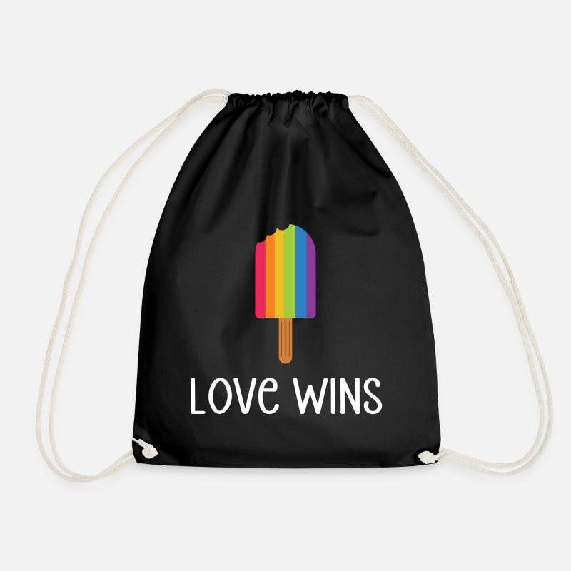 LGBTQ Pride Month - Liebe gewinnt - Turnbeutel - Schwarz