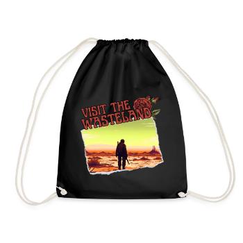 Visit the wasteland - Drawstring Bag - black - Front