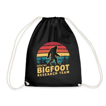 Offizielles Bigfoot Research Team Sasquatch Yeti - Turnbeutel - Schwarz - Vorne