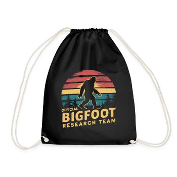 Offizielles Bigfoot Research Team Sasquatch Yeti - Turnbeutel - Schwarz - Vorne