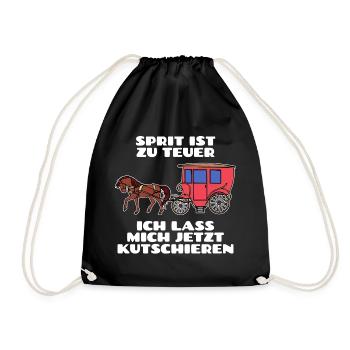 Gasoline Diesel Statement Refueling Energy Storage - Drawstring Bag - black - Front
