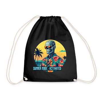Summer Mode Activated - Drawstring Bag - black - Front