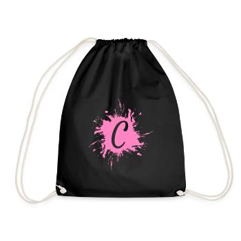 Lettre C - initiale lettre C - Sac de sport léger - noir - Devant