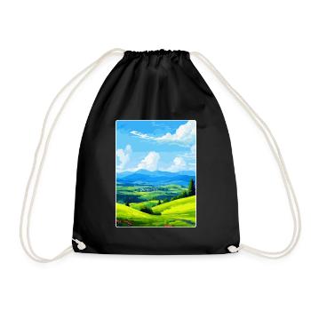 Sauerland Germany Vintage Travel Poster Souvenir - Drawstring Bag - black - Front
