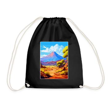 Parc national du Teide Espagne Affiche de voyage vintage - Sac de sport léger - noir - Devant