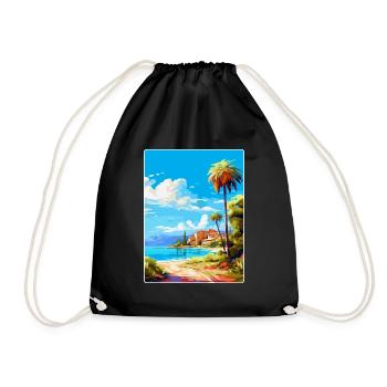 Alcudia Espagne Affiche de voyage vintage WPA Souvenir - Sac de sport léger - noir - Devant