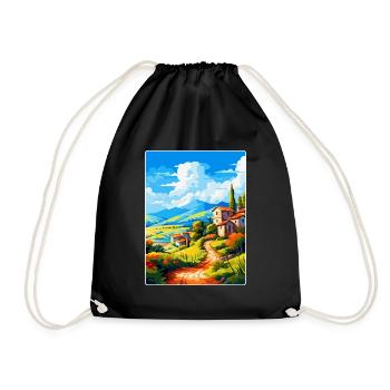 Amarante Portugal Affiche de voyage vintage souvenir - Sac de sport léger - noir - Devant