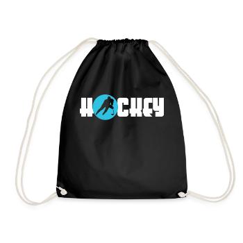 Wintersport Eishockey Schifahrer Schifahren Kalt - Turnbeutel - Schwarz - Vorne