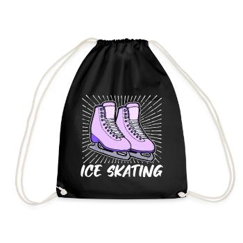 Eislaufen Eishockey Snowboard Wintersport Eis - Turnbeutel - Schwarz - Vorne