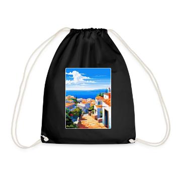 Costa de la Luz Espagne Affiche de voyage vintage WPA - Sac de sport léger - noir - Devant