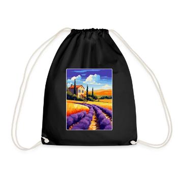Provence Frankreich Vintage Reiseplakat Souvenir WPA - Turnbeutel - Schwarz - Vorne