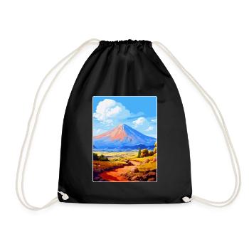 Parc national du Teide Espagne Affiche de voyage vintage - Sac de sport léger - noir - Devant