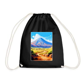 Parc national du Teide Espagne Affiche de voyage vintage - Sac de sport léger - noir - Devant