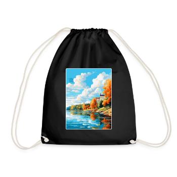 Kuopio Finlande Affiche de voyage vintage Souvenir WPA - Sac de sport léger - noir - Devant