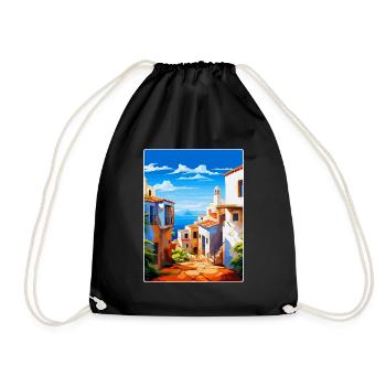 Almería Spanien Vintage Reiseplakat WPA Souvenir - Turnbeutel - Schwarz - Vorne