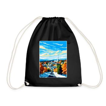 Affiche de voyage vintage Lahti Finlande WPA Souvenir - Sac de sport léger - noir - Devant