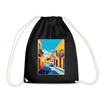 Jerez De La Frontera Spain Vintage Travel Poster - Drawstring Bag - black - Front