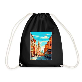 Pamplona Spanien Vintage Reiseplakat Souvenir WPA - Turnbeutel - Schwarz - Vorne