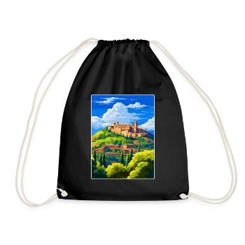 Alhambra Espagne Affiche de voyage vintage Souvenir WPA - Sac de sport léger - noir - Devant
