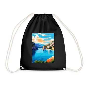 Kreta Griechenland Vintage Reiseplakat WPA Souvenir - Turnbeutel - Schwarz - Vorne