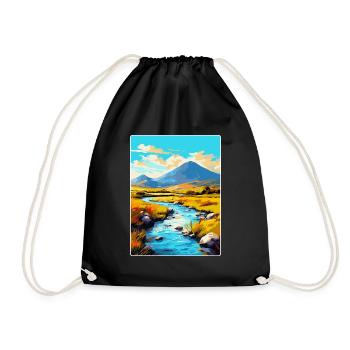 Connemara Irlande Royaume-Uni Affiche de voyage vintage WPA Art - Sac de sport léger - noir - Devant