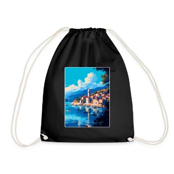 Cavtat Kroatien Vintage Reiseplakat Souvenir WPA - Turnbeutel - Schwarz - Vorne