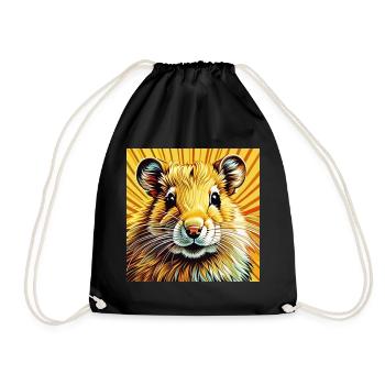 Hamster doré - Sac de sport léger - noir - Devant