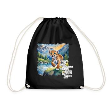 What you have, many can have | POSTER TIGER Image - Drawstring Bag - black - Front