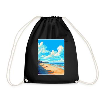 Affiche de voyage de Scheveningen Beach Netherlands WPA - Sac de sport léger - noir - Devant
